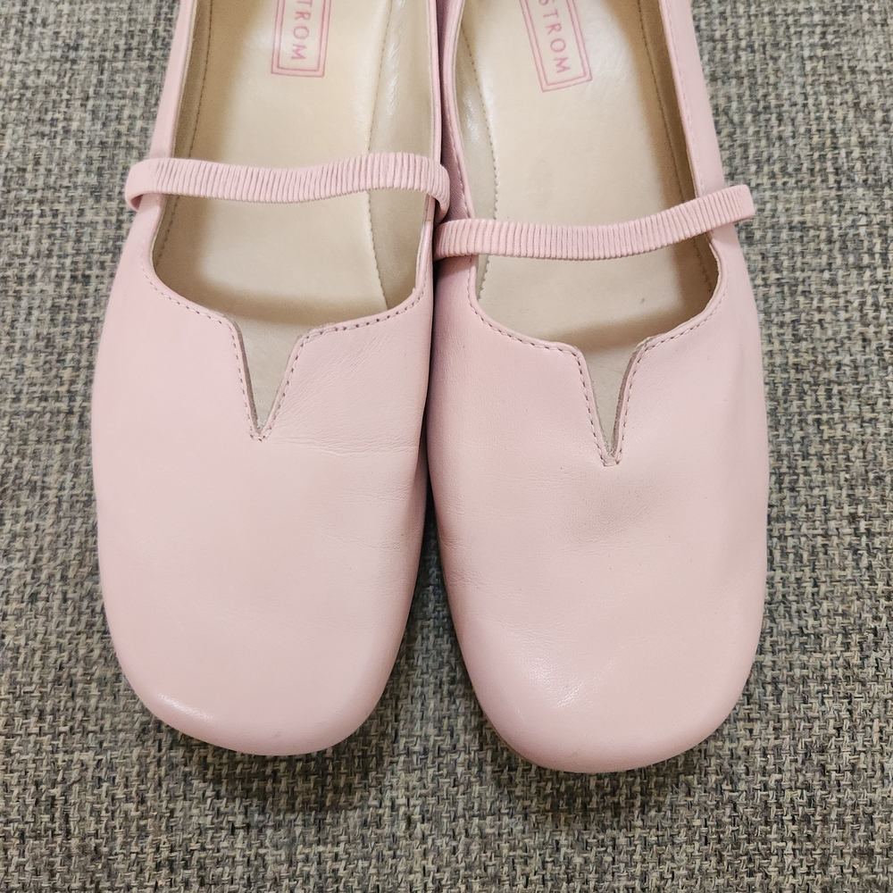 Nordstrom Pink Leather Mary Jane Flats - Picture 6 of 8